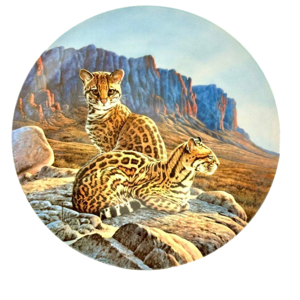 “The Ocelot” By Lee Cable For Edwin M. Knowles China Co., 1990 No. 7952A